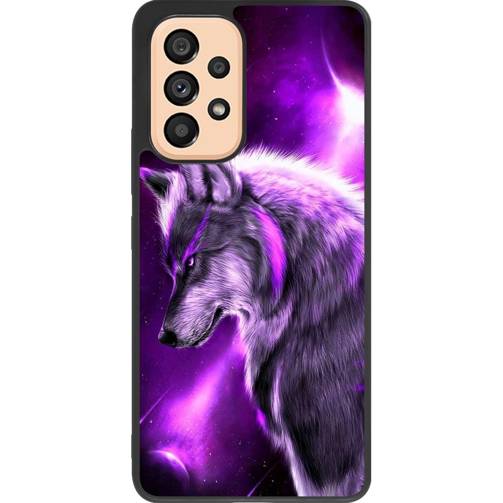Hülle Samsung Galaxy A53 5G - Silikon schwarz Purple Sky Wolf