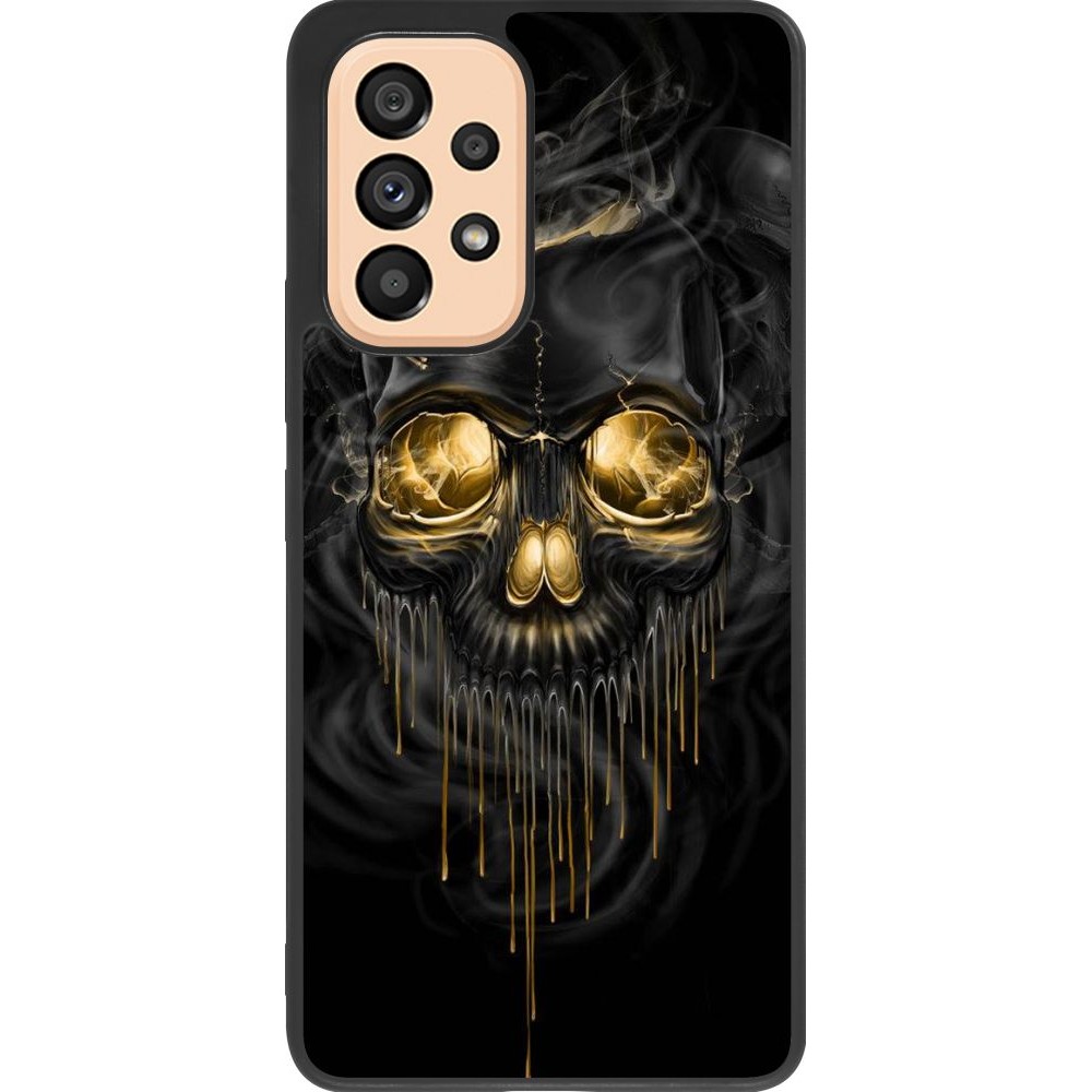 Hülle Samsung Galaxy A53 5G - Silikon schwarz Skull 02