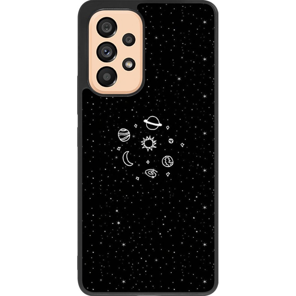 Hülle Samsung Galaxy A53 5G - Silikon schwarz Space Doodle