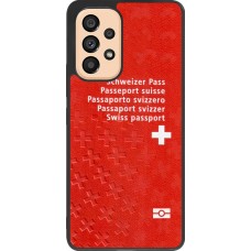 Coque Samsung Galaxy A53 5G - Silicone rigide noir Swiss Passport