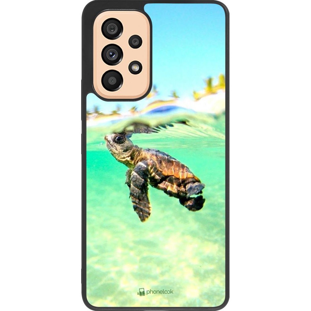 Coque Samsung Galaxy A53 5G - Silicone rigide noir Turtle Underwater