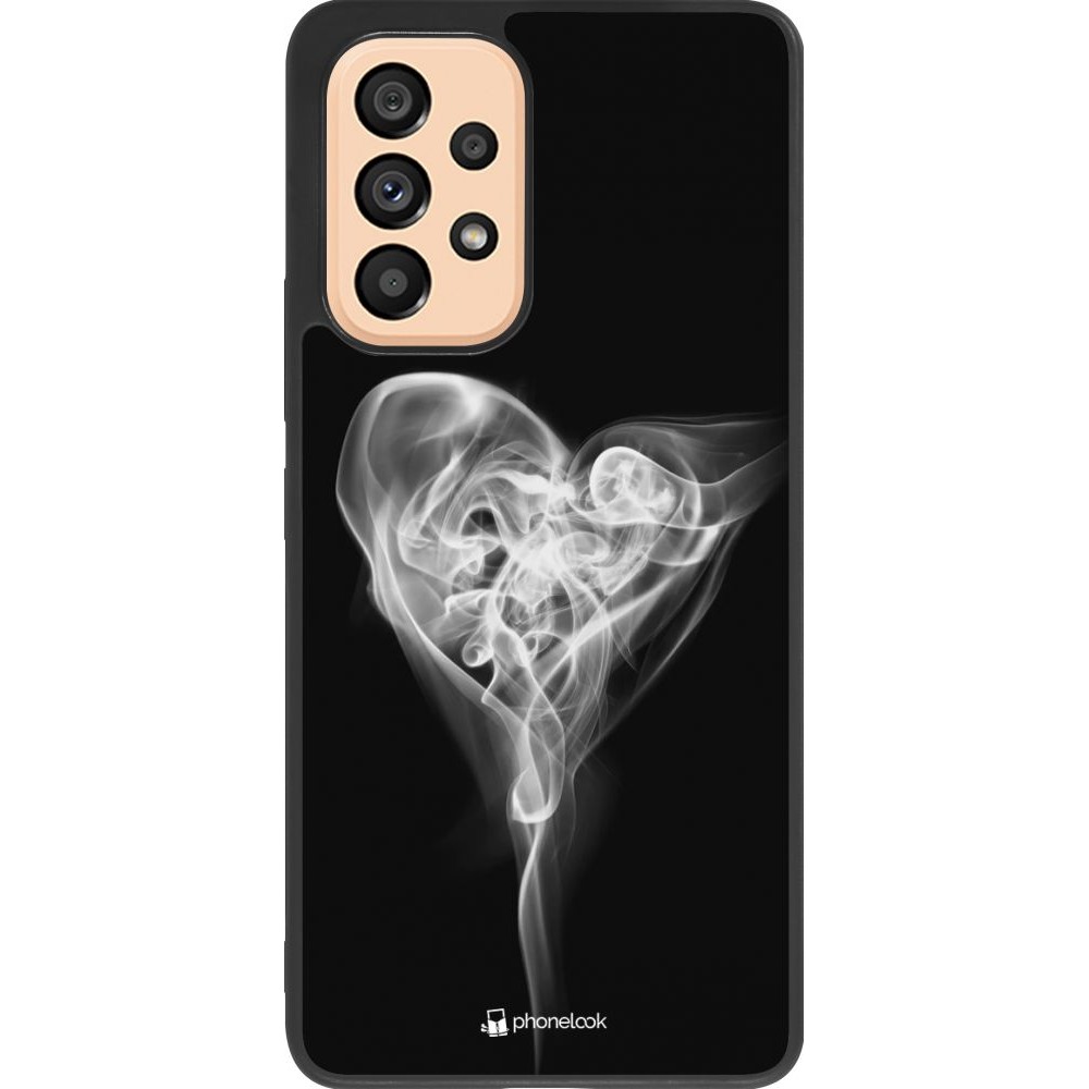 Coque Samsung Galaxy A53 5G - Silicone rigide noir Valentine 2022 Black Smoke