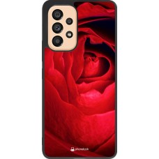 Coque Samsung Galaxy A53 5G - Silicone rigide noir Valentine 2022 Rose