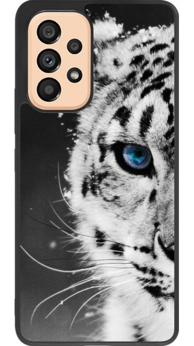 Hülle Samsung Galaxy A53 5G - Silikon schwarz White tiger blue eye