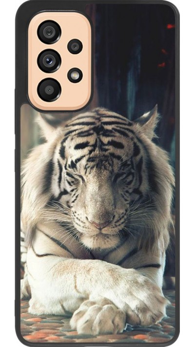 Coque Samsung Galaxy A53 5G - Silicone rigide noir Zen Tiger