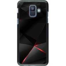 Coque Samsung Galaxy A6 - Black Red Lines