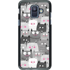 Coque Samsung Galaxy A6 - Chats gris troupeau