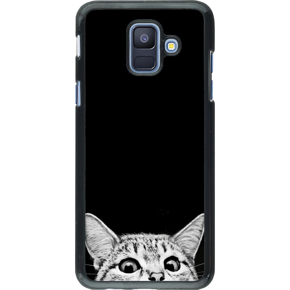 Hülle Samsung Galaxy A6 - Cat Looking Up Black