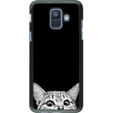 Hülle Samsung Galaxy A6 - Cat Looking Up Black