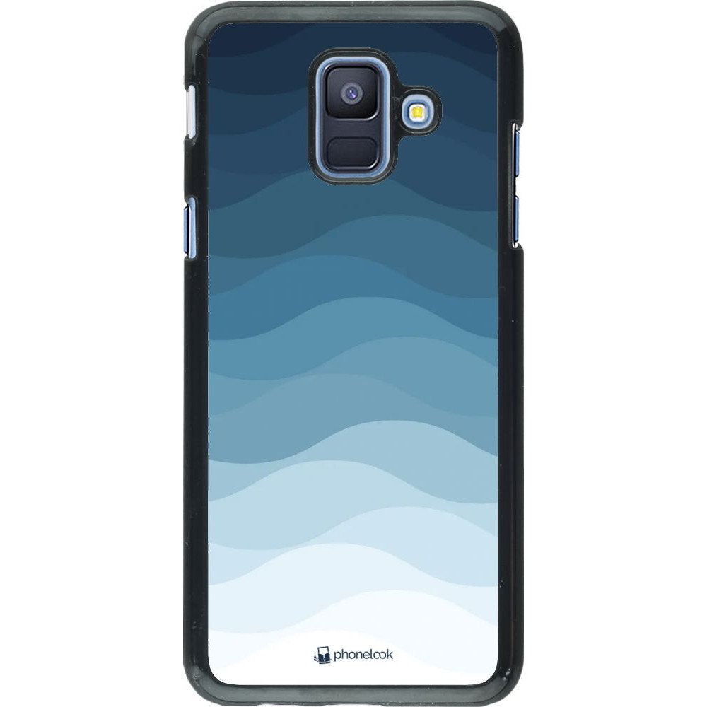 Hülle Samsung Galaxy A6 - Flat Blue Waves