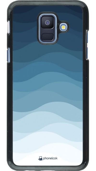 Coque Samsung Galaxy A6 - Flat Blue Waves
