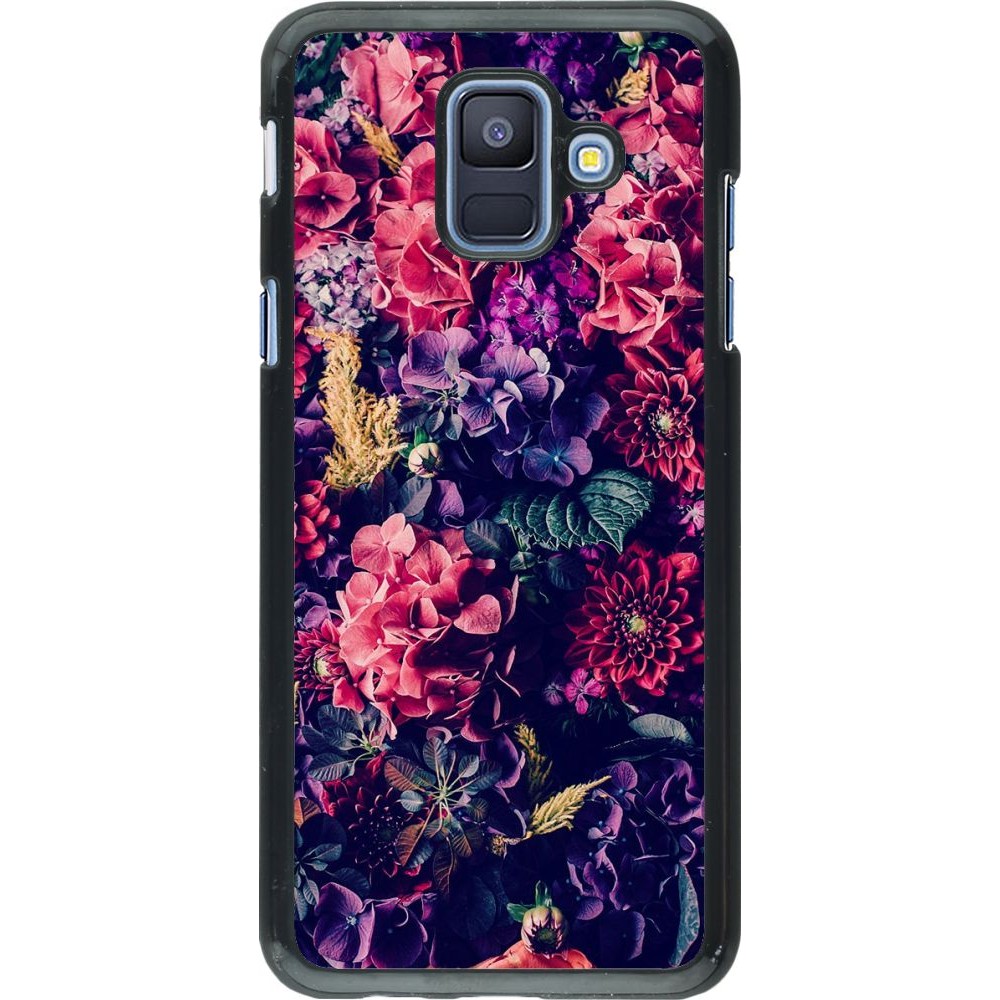 Hülle Samsung Galaxy A6 - Flowers Dark