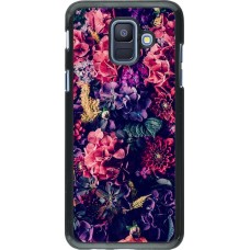 Hülle Samsung Galaxy A6 - Flowers Dark