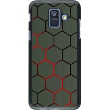 Hülle Samsung Galaxy A6 - Geometric Line red