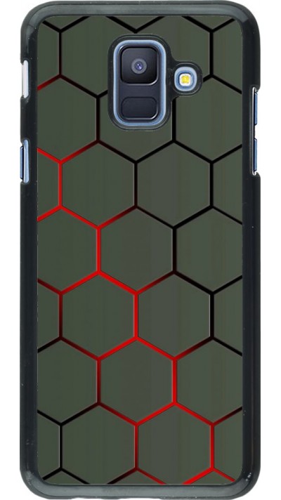 Hülle Samsung Galaxy A6 - Geometric Line red