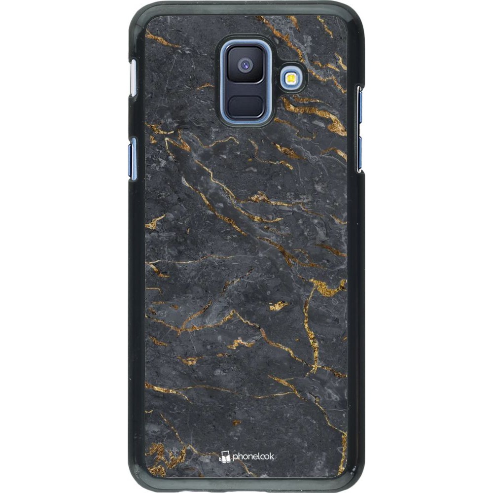 Coque Samsung Galaxy A6 - Grey Gold Marble