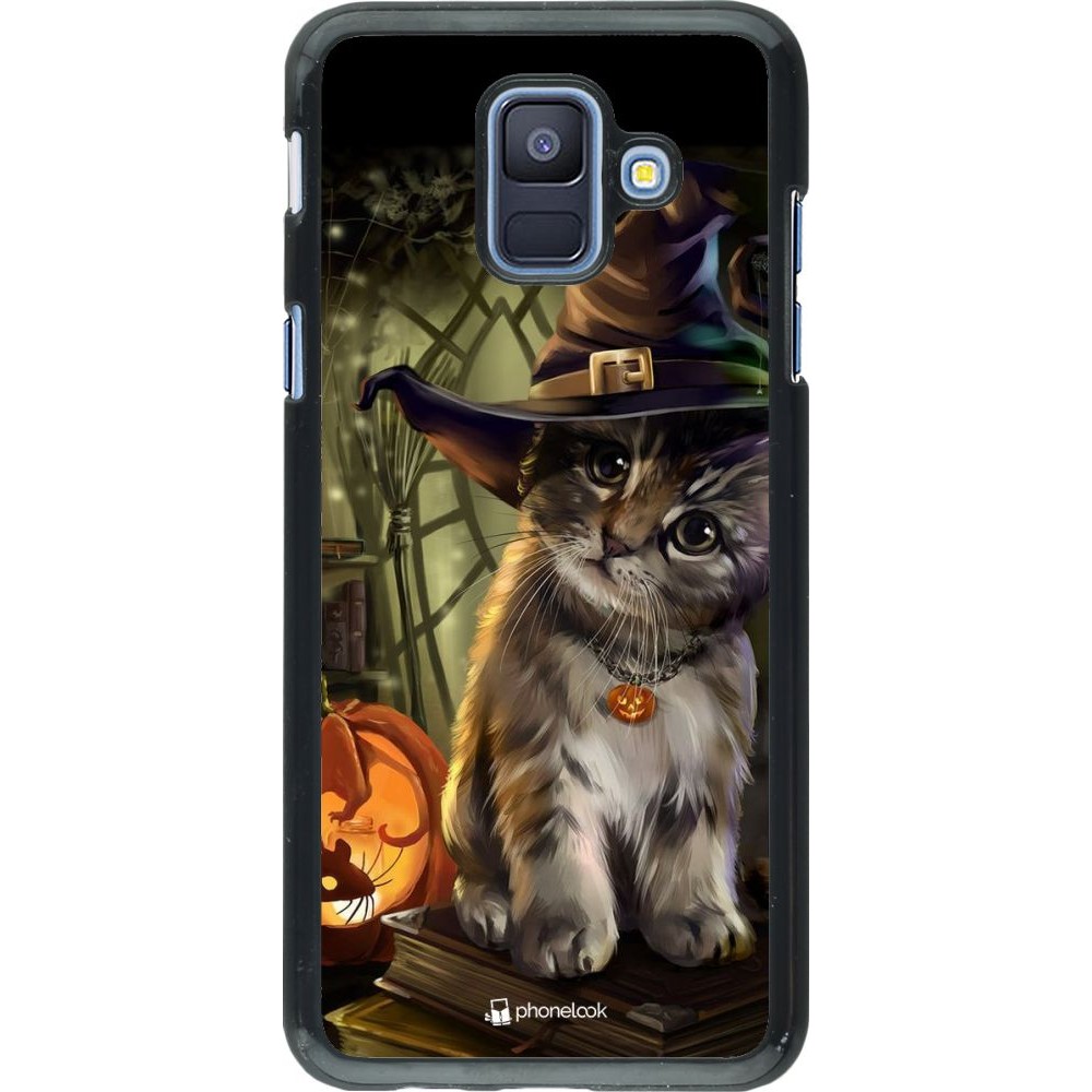 Coque Samsung Galaxy A6 - Halloween 21 Witch cat