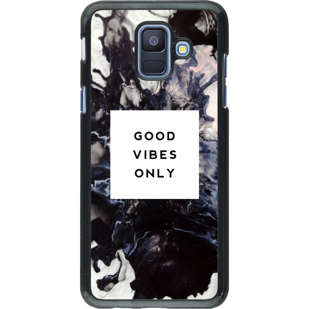 Coque Samsung Galaxy A6 - Marble Good Vibes Only