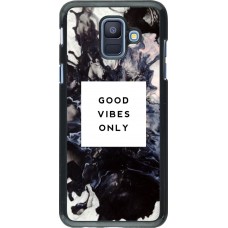 Coque Samsung Galaxy A6 - Marble Good Vibes Only