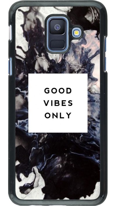 Coque Samsung Galaxy A6 - Marble Good Vibes Only