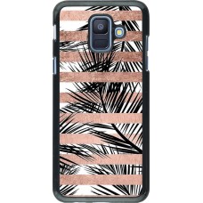 Hülle Samsung Galaxy A6 - Palm trees gold stripes