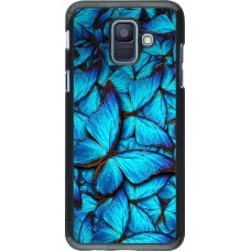 Coque Samsung Galaxy A6 - Papillon - Bleu