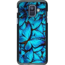 Hülle Samsung Galaxy A6 - Papillon - Bleu