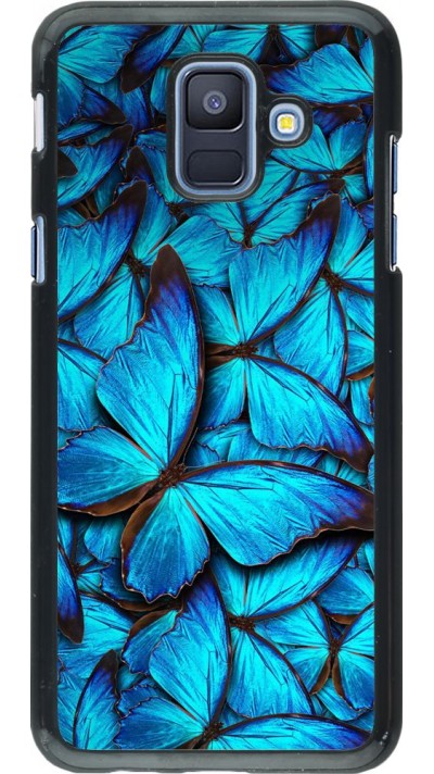 Coque Samsung Galaxy A6 - Papillon - Bleu