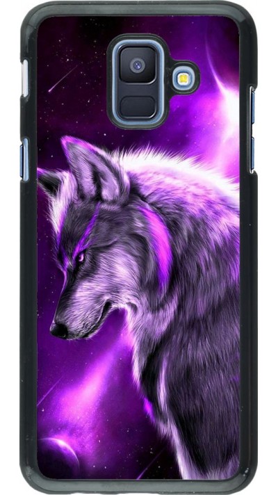 Coque Samsung Galaxy A6 - Purple Sky Wolf