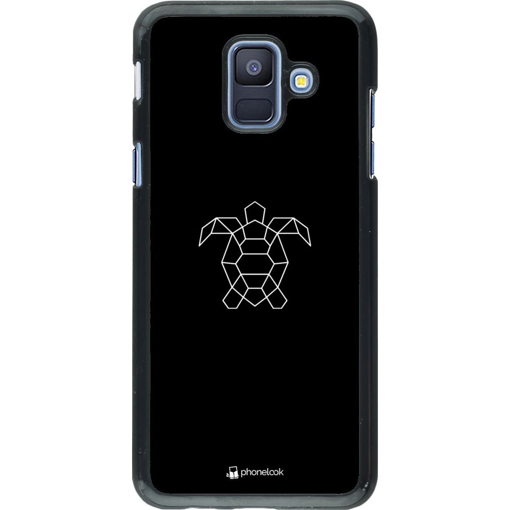 Coque Samsung Galaxy A6 - Turtles lines on black