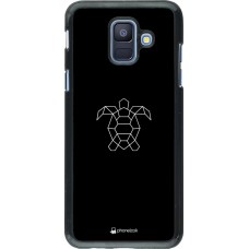 Coque Samsung Galaxy A6 - Turtles lines on black