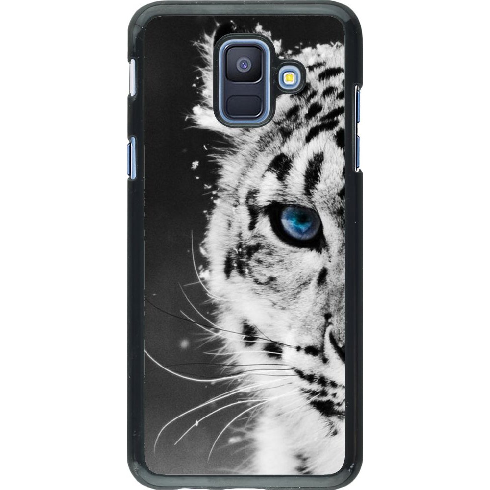 Coque Samsung Galaxy A6 - White tiger blue eye