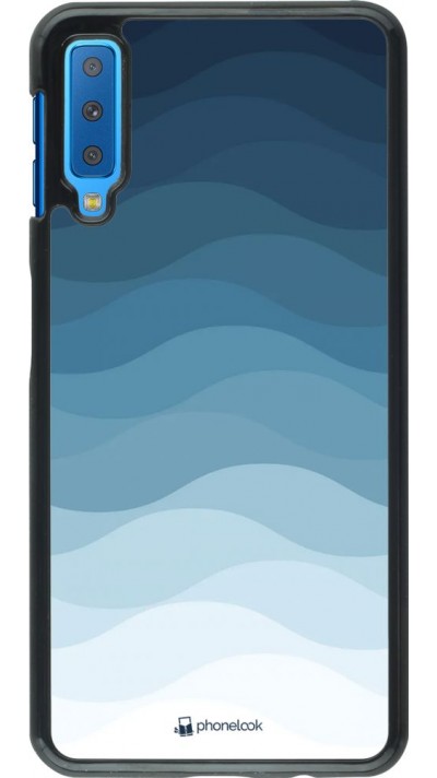 Coque Samsung Galaxy A7 - Flat Blue Waves