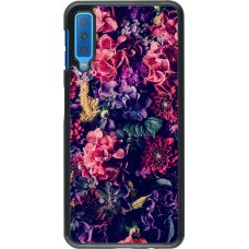 Coque Samsung Galaxy A7 - Flowers Dark