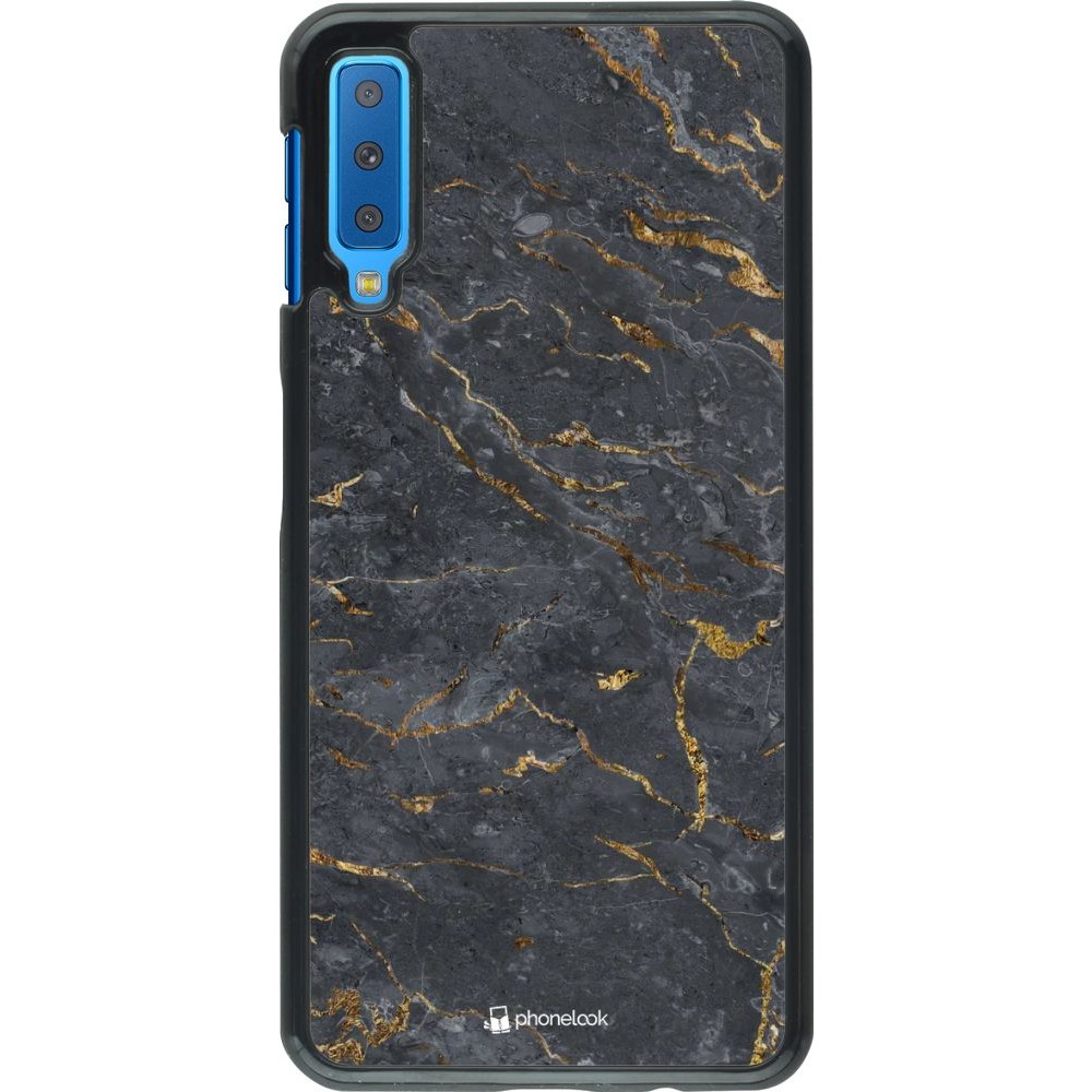 Coque Samsung Galaxy A7 - Grey Gold Marble