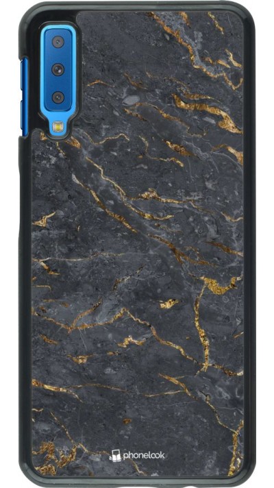 Coque Samsung Galaxy A7 - Grey Gold Marble