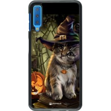 Coque Samsung Galaxy A7 - Halloween 21 Witch cat