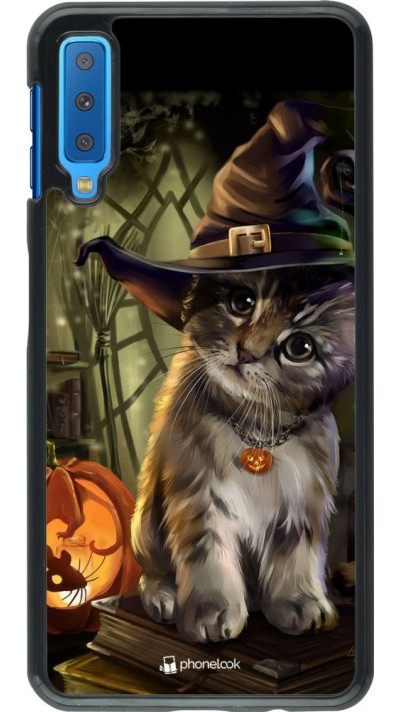 Coque Samsung Galaxy A7 - Halloween 21 Witch cat