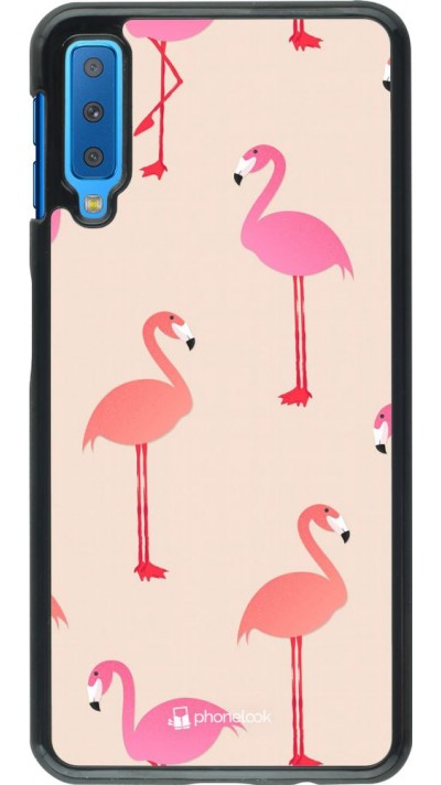 Hülle Samsung Galaxy A7 - Pink Flamingos Pattern