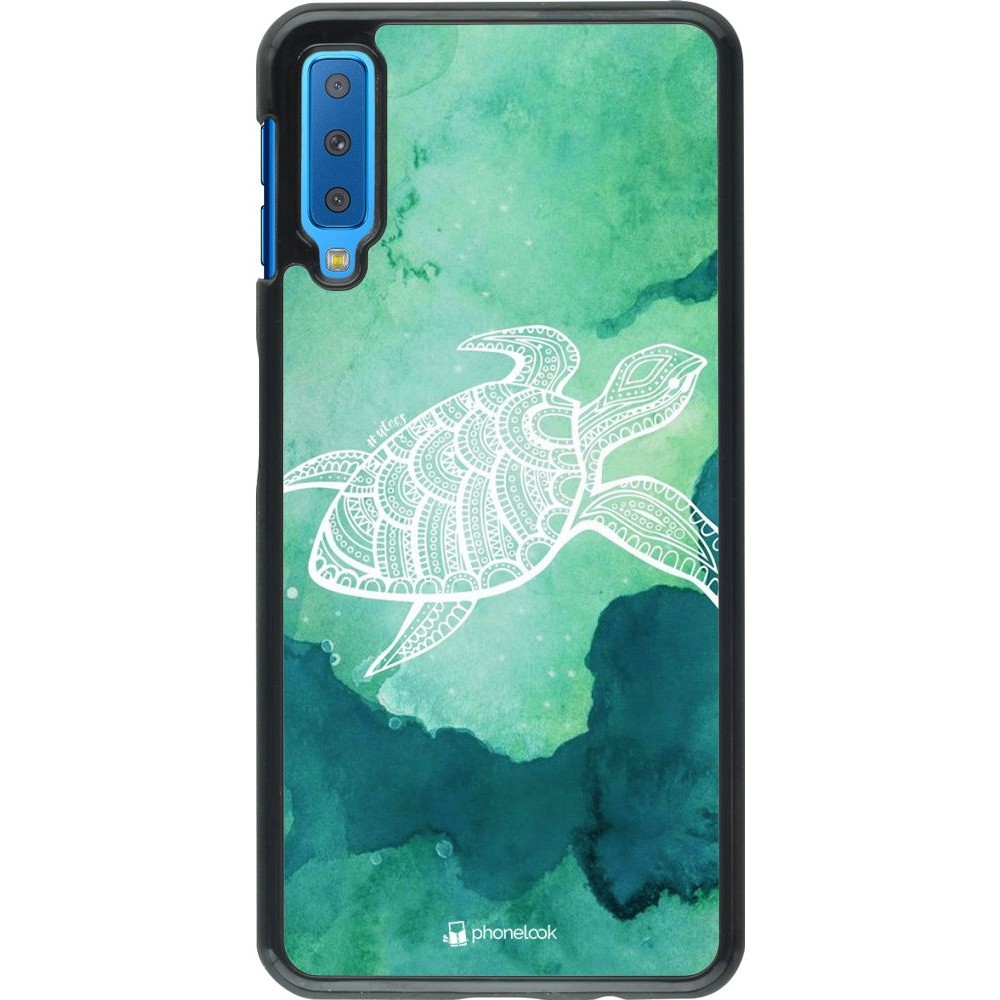 Coque Samsung Galaxy A7 - Turtle Aztec Watercolor