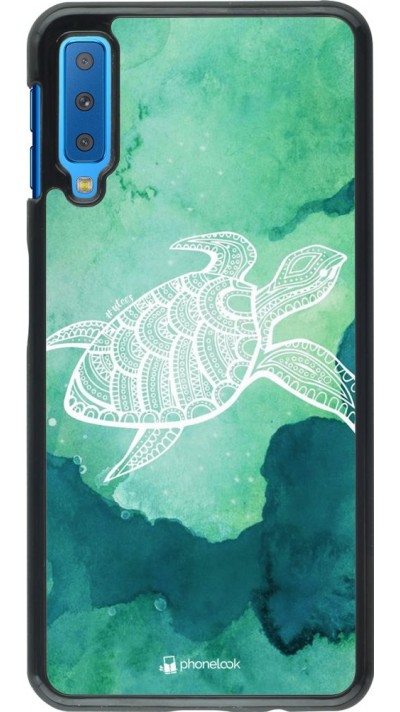 Coque Samsung Galaxy A7 - Turtle Aztec Watercolor