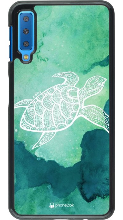 Hülle Samsung Galaxy A7 - Turtle Aztec Watercolor