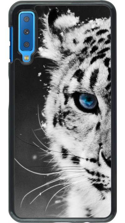 Hülle Samsung Galaxy A7 - White tiger blue eye