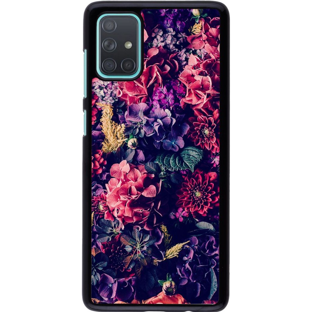 Coque Samsung Galaxy A71 - Flowers Dark