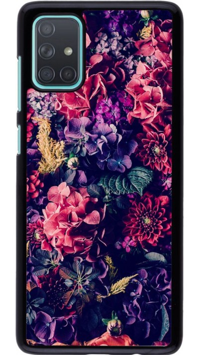 Coque Samsung Galaxy A71 - Flowers Dark