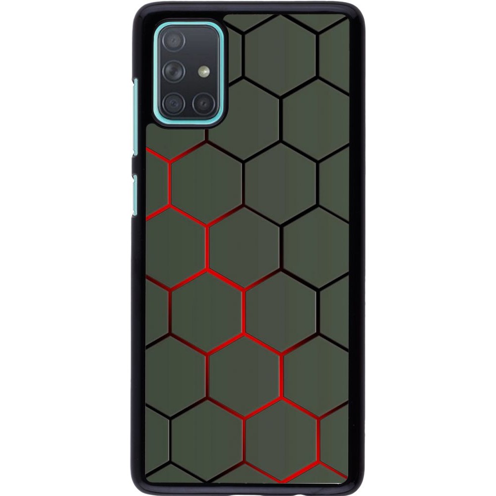 Coque Samsung Galaxy A71 - Geometric Line red