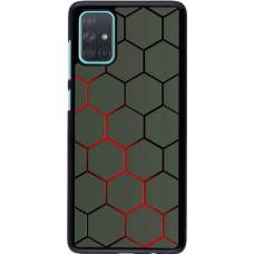 Coque Samsung Galaxy A71 - Geometric Line red