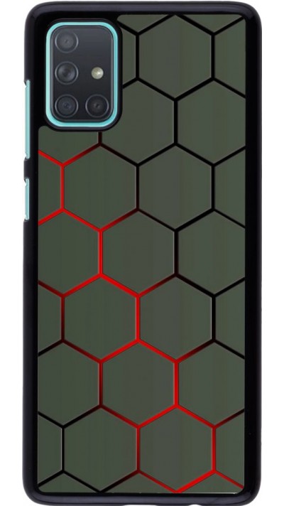 Coque Samsung Galaxy A71 - Geometric Line red