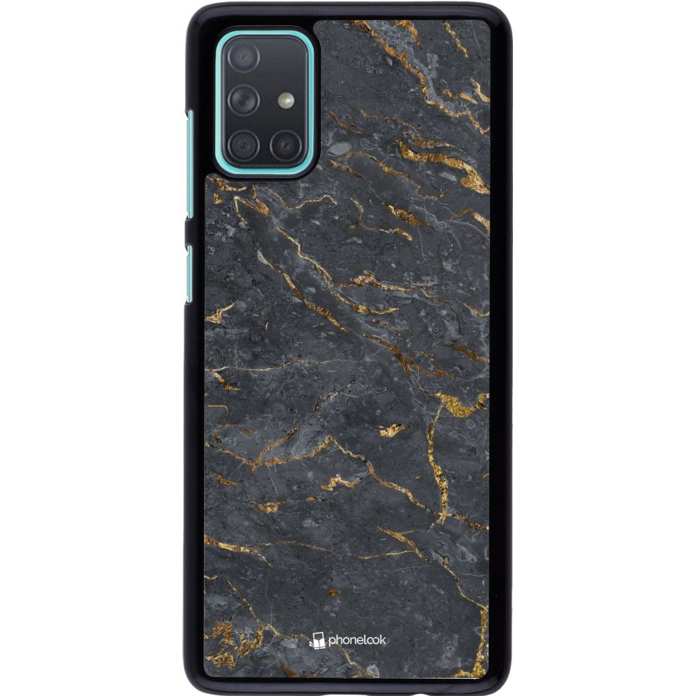 Coque Samsung Galaxy A71 - Grey Gold Marble