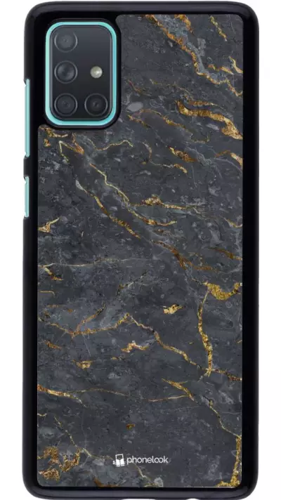 Coque Samsung Galaxy A71 - Grey Gold Marble